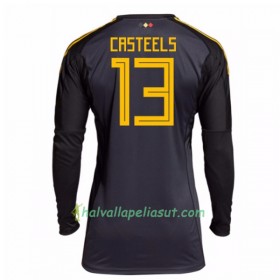 Jalkapallo Pelipaidat Belgia Casteels 13 Maalivahti World Cup 2018 Kotipaita Pitkähihainen